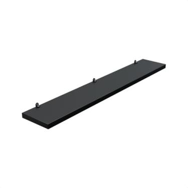 Imagem de Prateleira Preta 60x10 Com Suporte Flutuante Mdf Preto Cozinha Quarto Banheiro Sala