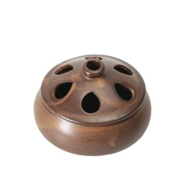 Imagem de porta-vara de incenso Queimador de incenso cerâmica para uso doméstico, porta-incenso antigo para interno, para mulheres, presentes para o dia das mães(Brown)