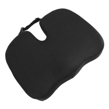 Imagem de Dioche Almofada de Assento de Espuma de Memória Ergonômica Cadeira de Escritório Almofada Confortável de Cadeira de Mesa por Longas Horas Sentado Preto