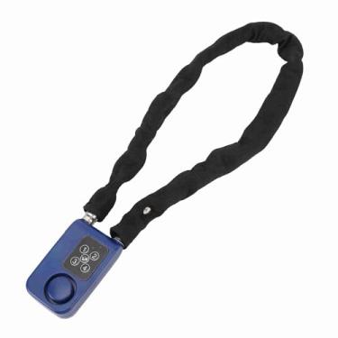 Imagem de aqxreight Bloqueio de Corrente Anti-roubo Com Alarme de Vibração de 110dB Keyless Resistente à água Resistente a Hidráulica para Motocicleta Bloqueio de Segurança Com Senha Digital de Código Preto
