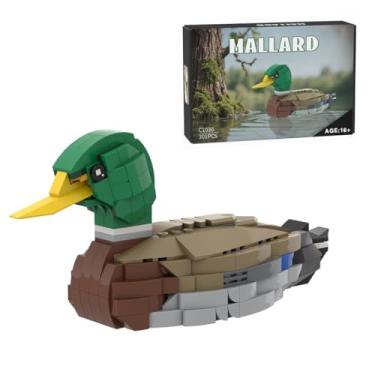 Imagem de Conjunto de blocos de montar Mallard Bird, animal colecionável - modelo temático para construir e exibir, decoração de casa e presente criativo de arte de escritório (301 peças)