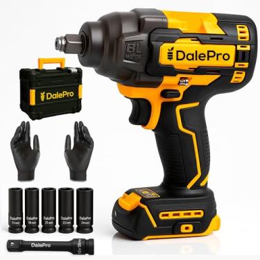 Imagem de Chave de impacto sem fios de 1/2 polegadas compatível com DeWalt (apenas ferramenta) 900 pés libras 1200 N.M - driver de impacto 20 V bateria de perfuração de impacto 1/2 pistola de impacto 1/2-5