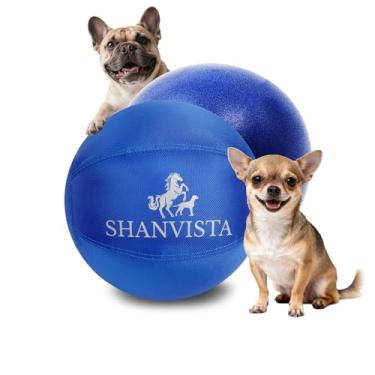 Imagem de SHANVISTA Bola de pastoreio para cães de 25 cm com jingle - bola de pastoreio inicial para filhotes e cães de raças pequenas - Brinquedo interativo durável para uso interno, externo e em apartamento