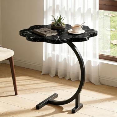 Imagem de Mesa de Centro Nuvem Moderna com Tampo em MDF e Estrutura em Aço Reforçado - Bordas Arredondadas (Preto)