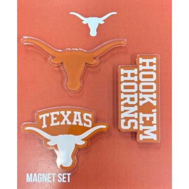 Imagem de Desert Cactus University of Texas Austin Acrylic Magnet 3 Pack UT Austin Longhorns Decorative Design Officially Licensed (Magnet Set A)