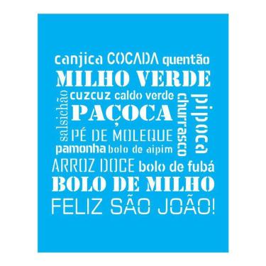 Imagem de Stencil Tamako Feliz São João - 20X25Cm - Ref B507