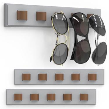 Imagem de Organizador de Gafas de Sol Durmmur Montado en Pared Paquete de 3, Gri