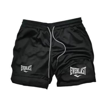 Imagem de Shorts Masculinos 2 Em 1 Para Corrida, Roupa Esportiva De Dupla Camada