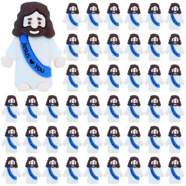 Imagem de Mini bonecos de borracha de Jesus ILHSTY Little Jesus 50 unidades azui