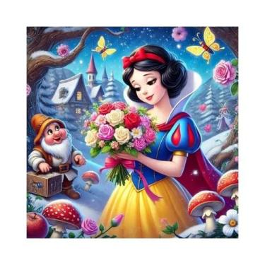 Imagem de Mosaico De Diamante Da Disney Branca De Neve E Os Sete Anões, Pintura 