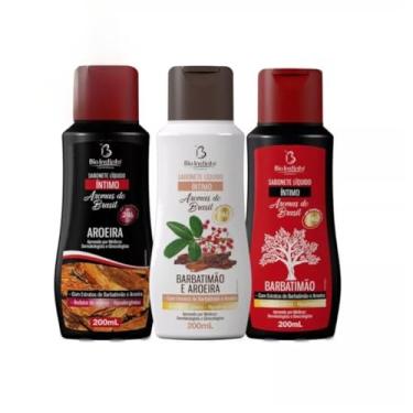 Imagem de KIT 3 Unidades Sabonete Intimo VARIADOS Aromas Brasil (1 BARB. E AROERA 1 BARBATIMÃO E 1 AROEIRA) 200ml Bio instinto