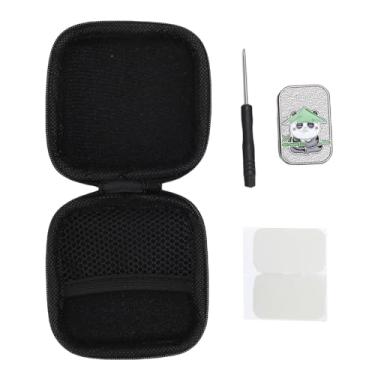 Imagem de Ainoli metal push card brinquedo descompressão alívio do estresse push slider liga de zinco padrão animal para esperar meditação (Prata Preto)