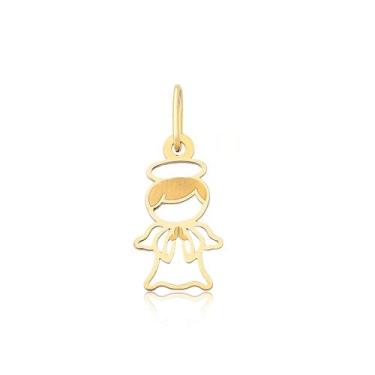 Imagem de Pingente De Ouro Anjo Vazado Fé Jesus Puro 18k Pm24 - MAEHLER