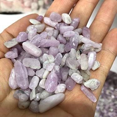 Imagem de FFIME Pedras preciosas para decoração 100 g cinza de lítio roxo natural cascalho pedra mineral cascalho amostra pedra decorativa tanque de peixes pedra cristal aura