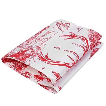 Imagem de Acouto Corredor de Mesa de Natal Vermelho Veado Padrão Tecido Decoração Toalha de Mesa de Luxo para Banquetes de Férias