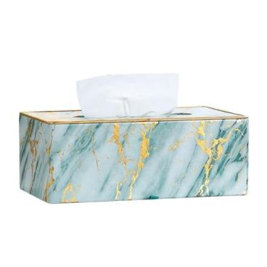Imagem de Porta-toalhas de papel caixa de lenços domésticos sala de estar caixa de lenços criativa guardanapo estilo nórdico recipiente de lenços de armazenamento doméstico