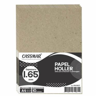 Imagem de Papel Holler para Cartonagem A4 1,65mm 210x297mm 10un - Cassmar 
