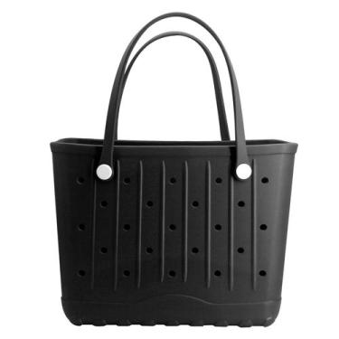 Imagem de Bolsa de Playa CXY Grande de Goma para Mujer EVA Impermeable Negra