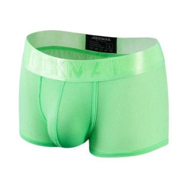 Imagem de Cuecas Boxer Masculinas Esportivas De Malha Respirável Com Cores Fluor