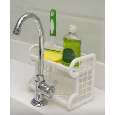 Imagem de kit cantoneira banheiro 4 andares, porta shampoo suporte de pia, organizador de pia banheiro branco (Somente Suporte de Pia)