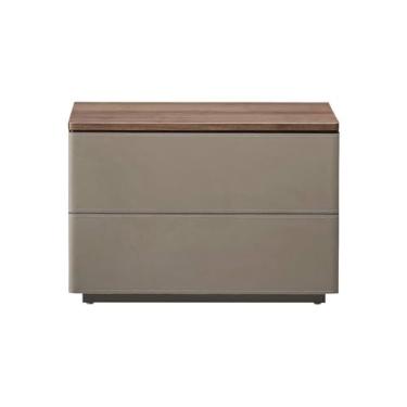 Imagem de Mesa de cabeceira para sofá, mesa de cabeceira de madeira, moderna, minimalista, de couro, simples, pequena, mesa de cabeceira