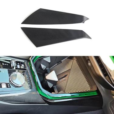 Imagem de Capa decorativa lateral de controle central de carro compatível com BMW X3 2025, painel de câmbio texturizado de fibra de carbono moldura decorativa lateral, acessórios de decoração de interiores