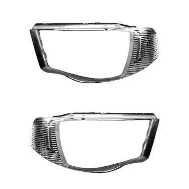 Imagem de Tampa do farol compatível com mitsubishi triton l200 2005~2014 lente do farol luz do carro substituição de vidro abajur dianteiro escudo automático(2PCS Left And Right)