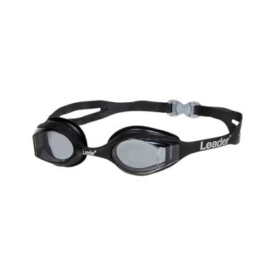 Imagem de Leader Glasses - Óculos de Natação Profissional Antiembaçante UV Protection e Campo de Visão Lateral Adulto Unissex Ajustável Piscina Treino Competição - Preto