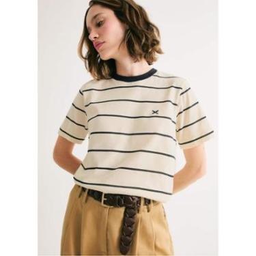 Imagem de Camiseta Feminina Fio Tinto Listrada-Feminino