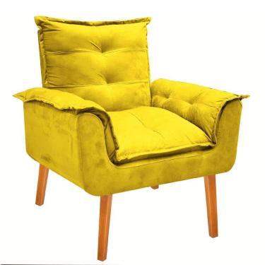 Imagem de Poltrona Decorativa Opala Pés Palito Decorativa Bela Móveis
