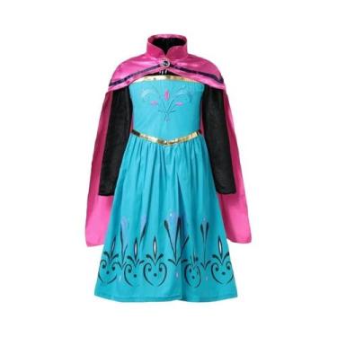 Imagem de Fantasia De Princesa Anna Elsa Para Meninas, Vestido De Aniversário E 