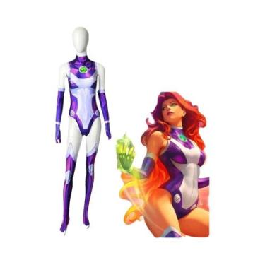 Imagem de Fantasia De Cosplay Starfire Dos Teen Titans, Macacão De Super-Herói Z