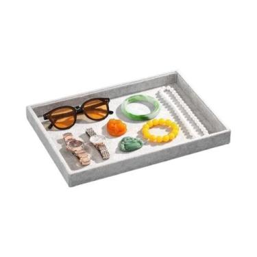 Imagem de Bandeja Organizadora De Joias Em Veludo Para Anéis, Pulseiras, Brincos