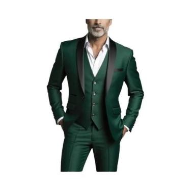 Imagem de Terno Slim Fit Masculino De Alta Qualidade Para Casamento, Traje Forma