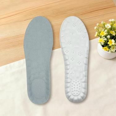 Imagem de Palmilhas ortopédicas esportivas de suporte de arco para homens e mulheres Palmilhas de corrida ortopédicas de gel para homens e mulheres para dor nos pés, 1 pacote, cinza