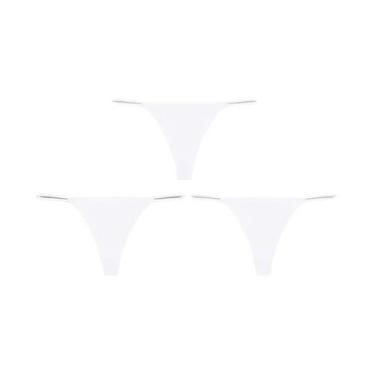 Imagem de Calcinhas Tanga Sem Costura De Cintura Baixa 3PCS Com Alças Finas E Al