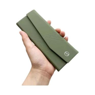 Imagem de Estojo De Óculos De Sol Retro Dobrável Em Couro, Caixa De Armazenament