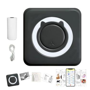 Imagem de Impressora térmica portátil | Impressora portátil sem tinta sem fio | Impressora fotográfica móvel sem fio recarregável, impressora de adesivos sem tinta para viagens