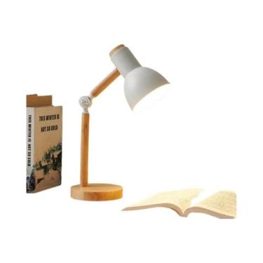 Imagem de Luminária De Mesa LED De Arte Em Madeira Nórdica, Proteção Para Os Olh