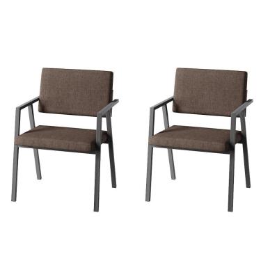 Imagem de Conjunto 2 Poltrona Podium Plus Marrom