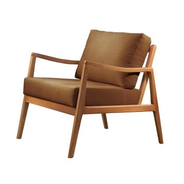 Imagem de Poltrona Giulia Luxo Madeira Maciça Castellar Móbile Corino Caramelo Corino Caramelo