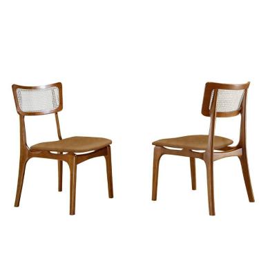 Imagem de Conjunto 2 Cadeiras De Madeira Viena Star Caramelo Imbuia