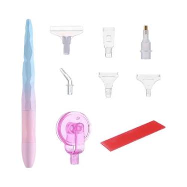 Imagem de Kit De Ferramentas Para Pintura Diamante 5D Fosco: Caneta, Rolo Aplica