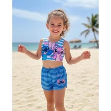 Imagem de Shorts Saída de Praia Tela Stitch Momi-Feminino