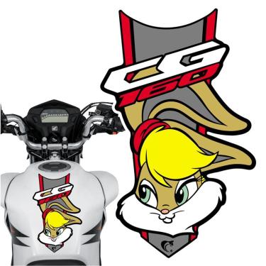 Imagem de Adesivo Faixa Gravata Sem Resina Moto Cg 150/160 Lola Bunny Vermelho Cor Cg 160