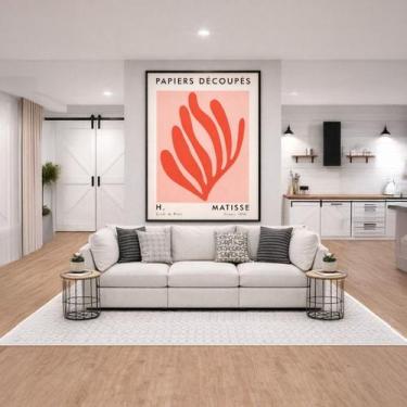 Imagem de Canvas Papiers Découpés École de Paris 40x30cm Mold Preta - Quadros On