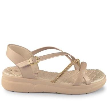 Imagem de Sandália Comfortflex Feminina 2542404, 37, Off, White