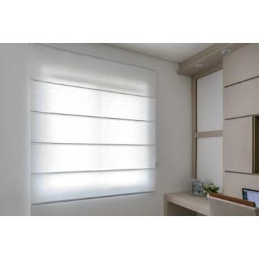 Imagem de Persiana Romana (1,60Lar. x 2,00Alt.) Tecido Translucido Branco - Voga