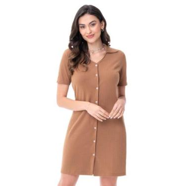 Imagem de Camisola Manga Curta com Botões Frontais Capuccino - Zee Rucci, G