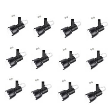 Imagem de Kit 12 Spot Trilho Perfilado Eletro calha Par20 Bulbo OL4